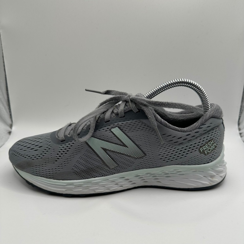 New Balance Fresh Foam Arishi Women 8.5 Gray Mint Good WARISGS1 Running Shoes